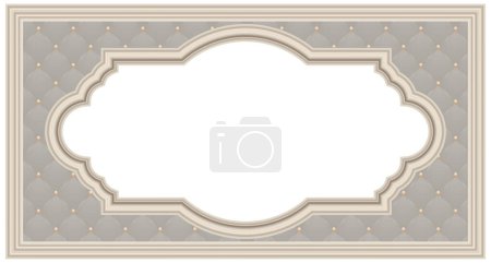 3D stretch ceiling decoration model. Vintage style decorative frame. Can be used as wallpaper and design element for your designs