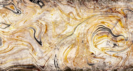 Brown colored flowing marble patterned surface. Can be used as wall surface and background for your designs mug #697567778