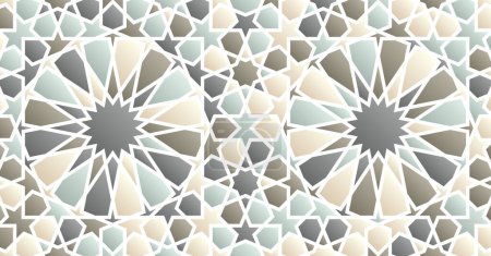 Islamic style multicolor geometric background. Classic arabian, ottoman and turkish ornament pattern. 
