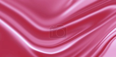 Foto de Imagen de textura de tela arrugada sedosa de color rosa. Superficie líquida pintada. - Imagen libre de derechos