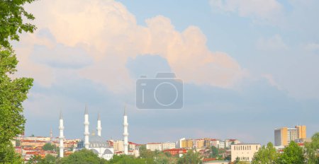 Vue de la ville turque et de la mosquée historique.