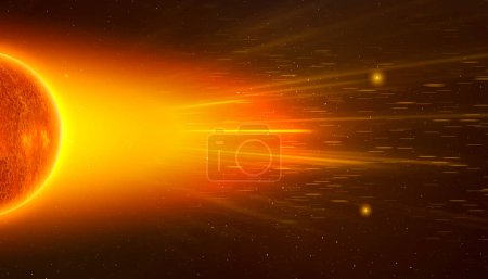 Photo for Space, solar flare and geomagnetic storm - Royalty Free Image