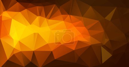 Orange color low poly background. Polyhedron polygonal texture. Can be used as design element, wallpaper, decorative background. 