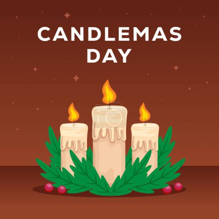 Illustration for Vector design candlemas day illustration in gradient style - Royalty Free Image