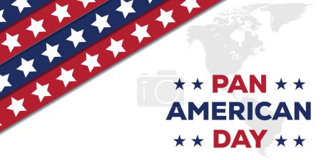 pan american day horizontal banner illustration vector