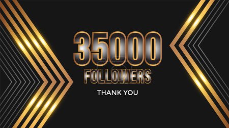 Thank you template for social media 35k followers, subscribers, like. 35000 followers