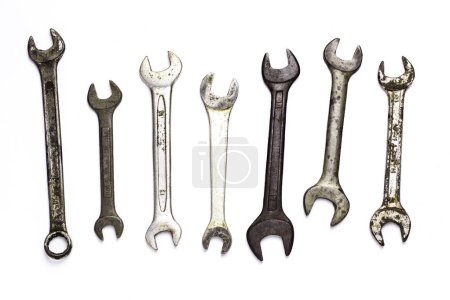 Photo for Old tools isolated on white background - Royalty Free Image