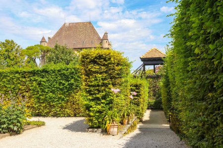 Photo for Castle Yvoire and Garden of Five Senses in Yvoire, France - Royalty Free Image