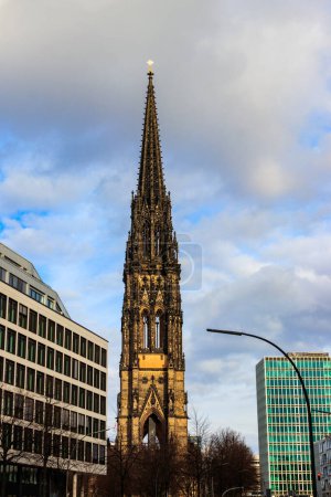 Photo for St. Nicholas Church in Hamburg, Germany - Royalty Free Image