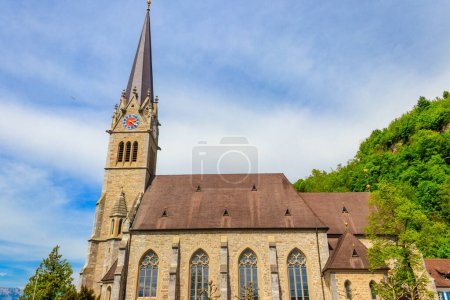 Téléchargez les photos : La cathédrale de Vaduz est une église néo-gothique de Vaduz, au Liechtenstein. - en image libre de droit