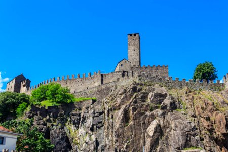 Castelgrande castle in Bellinzona, Switzerland. Unesco World Heritage