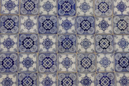 Hintergrund der traditionellen portugiesischen Zierkacheln Azulejos