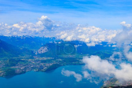 View of Lake Thun (Thunersee) from Niederhorn, Switzerland