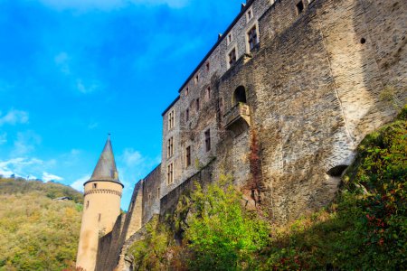 Blick auf das Schloss Vianden in Luxemburg