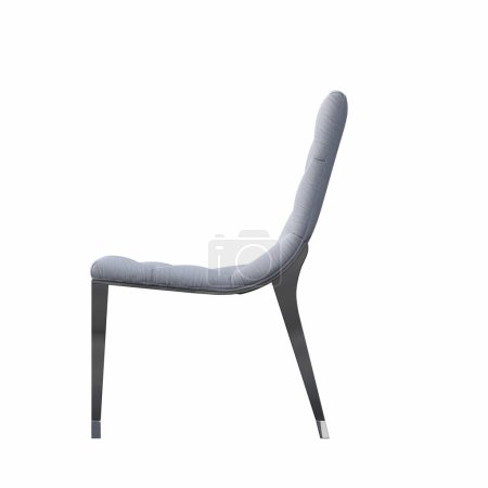 Photo for Side view of armchair isolated on white background. 3d illustration - Royalty Free Image