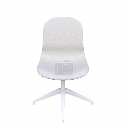 Foto de Vista frontal del sillón aislado sobre fondo blanco. ilustración 3d - Imagen libre de derechos