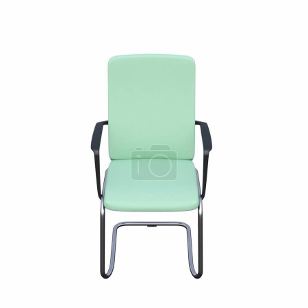 Photo for Front view of armchair isolated on white background. 3d illustration - Royalty Free Image