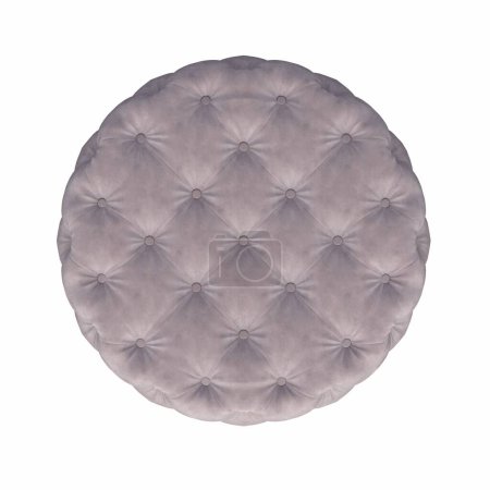 Photo for Soft pouf isolated on white background, interior furniture, 3D illustration, cg render - Royalty Free Image