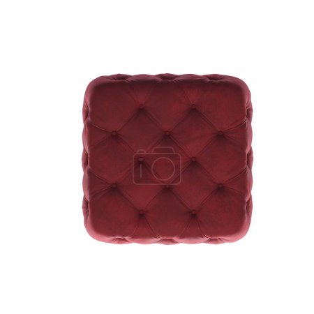 Photo for Soft pouf isolated on white background, interior furniture, 3D illustration, cg render - Royalty Free Image