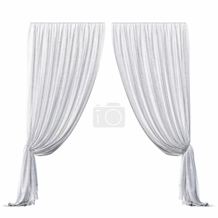 Foto de Ilustración de cortinas para fondo o ilustración aislada en blanco - Imagen libre de derechos