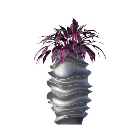Téléchargez les photos : Decorative plant for the interior, isolated on white background, 3D illustration, cg render - en image libre de droit