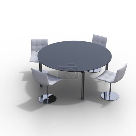 Foto de Mesas de centro aisladas sobre fondo blanco, ilustración 3D, cg render - Imagen libre de derechos