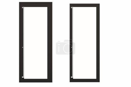 Photo for Interior doors isolated on white background, interior furniture, 3D illustration, cg render - Royalty Free Image
