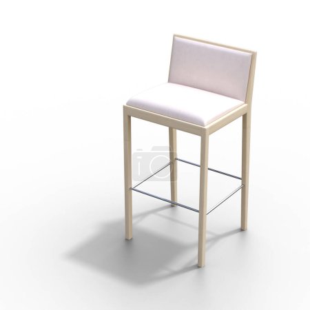 Photo for Chair isolated on white background, interior furniture, 3D illustration, cg render - Royalty Free Image