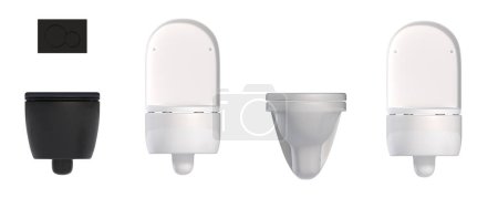 Photo for Lavatory pan isolated on white background, toilet, 3D illustration - Royalty Free Image