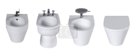 Photo for Lavatory pan isolated on white background, toilet, 3D illustration - Royalty Free Image