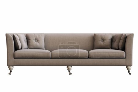 Foto de Sofa isolated on white background, interior furniture, 3D illustration - Imagen libre de derechos