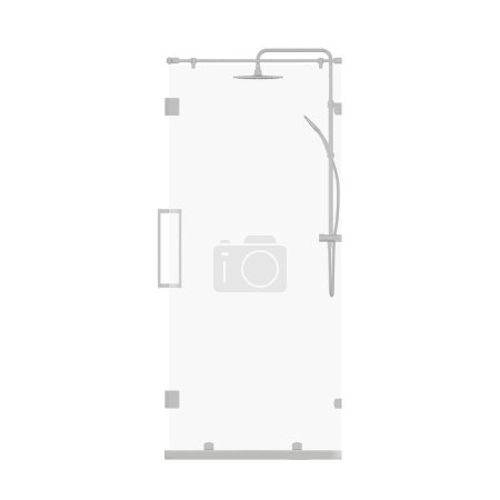 Foto de Cabina de ducha aislada sobre fondo blanco, ilustración 3D, renderizado cg - Imagen libre de derechos