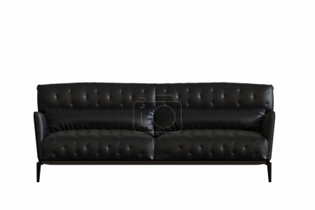 Téléchargez les photos : Canapé confortable isolé sur fond blanc, mobilier d'intérieur, illustration 3D - en image libre de droit