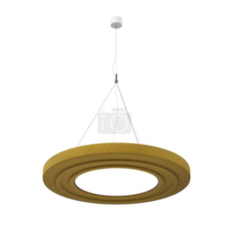 Foto de Lámpara de techo aislada sobre fondo blanco, lámpara colgante, luz colgante, ilustración 3D - Imagen libre de derechos
