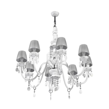 Foto de Lámpara de techo aislada sobre fondo blanco, lámpara colgante, luz colgante, ilustración 3D - Imagen libre de derechos