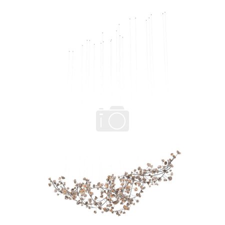 Photo for Chandelier  isolated on white background 3D illustration - Royalty Free Image