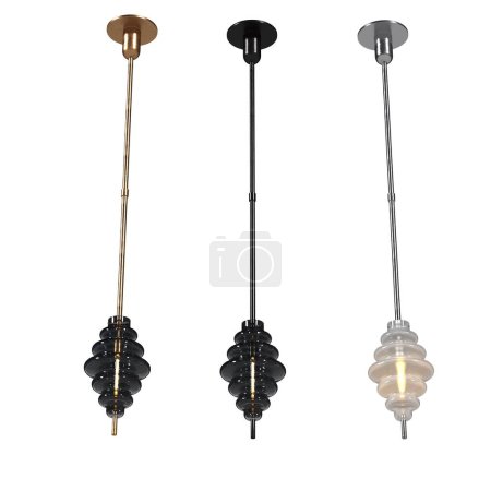 Photo for Chandeliers   isolated on white background 3D illustration - Royalty Free Image