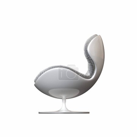 Foto de Sillón aislado sobre fondo blanco, muebles de interior, ilustración 3D - Imagen libre de derechos