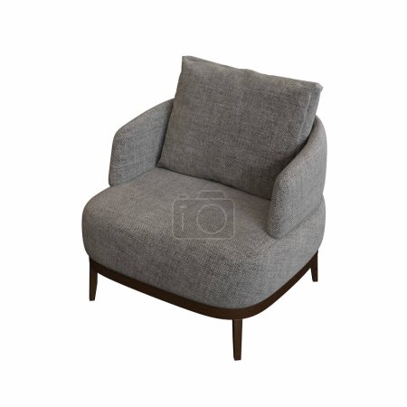 Photo for Armchair isolated on white background, interior furniture, 3D illustration - Royalty Free Image