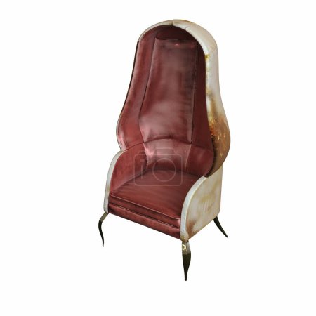 Foto de Sillón aislado sobre fondo blanco, muebles de interior, ilustración 3D - Imagen libre de derechos