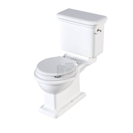 Photo for Toilet bowl on white background - Royalty Free Image