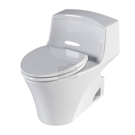 Téléchargez les photos : Cuvette de toilette sur fond blanc - en image libre de droit