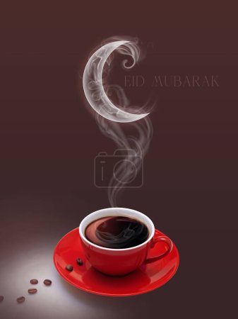 Téléchargez les photos : Aïd Moubarak carte de vœux avec le concept créatif signifie Aïd heureux et traduction de l'arabe : Puisse Allah nous donner toujours la bonté tout au long de l'année et pour toujours. Convient pour Ramadan, Raya Hari, Aïd - en image libre de droit