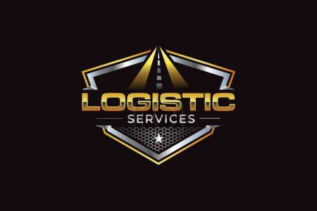 Photo for Illustration graphic vector of logistics and delivery services company logo design template - Royalty Free Image