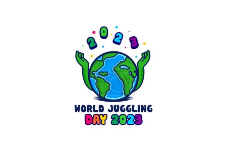 Téléchargez les illustrations : Illustration graphique vectorielle de la Journée mondiale du jonglage, un événement célébré en juin pour le gabarit de conception de la Journée mondiale du jonglage - en licence libre de droit