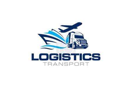 Photo for Illustration graphic vector of logistics and delivery services company logo design template - Royalty Free Image