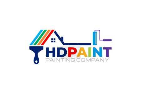 Photo for Illustration of graphic vector colors of professional paint company logo design template - Royalty Free Image