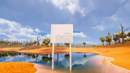 Photo for Graphic resources polygon style for sustainable development goals, biodiversity, a growing economy and ecology. 3D render - Royalty Free Image