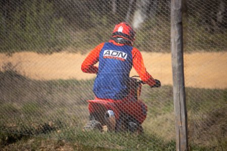 Photo for Perigueux france april 9 2023 : motocross on the dirty ground - Royalty Free Image
