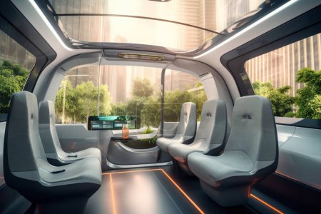 Téléchargez les photos : A Futuristic Transportation: Exploring Cutting-Edge Vehicles and Systems. Illustration 3D - en image libre de droit